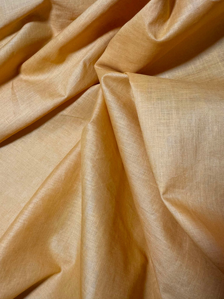 Pastel Persimmon Orange 100% Linen Fabric