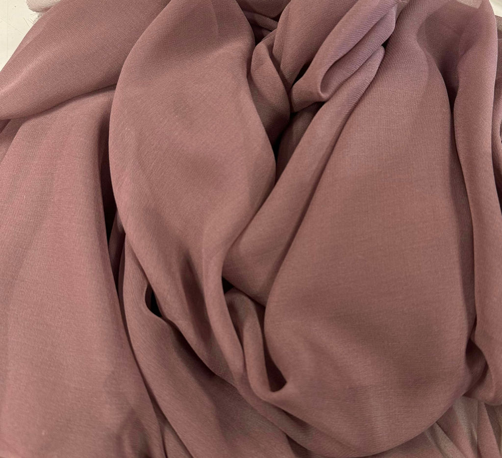 Mauve  - 8mm Silk Chiffon Fabric