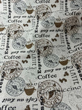 Espresso Coffee Cafe - Richloom Cotton Canvas Fabric