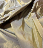 Iridescent Golden Blue Sage - 100% Silk Taffeta Fabric