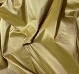 Iridescent Antique Gold - 100% Silk Taffeta Fabric