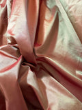 Iridescent Golden Blush Red - 100% Silk Taffeta Fabric