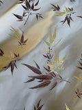 Gold & Brown Bamboo - Faux Silk Brocade Jacquard Fabric