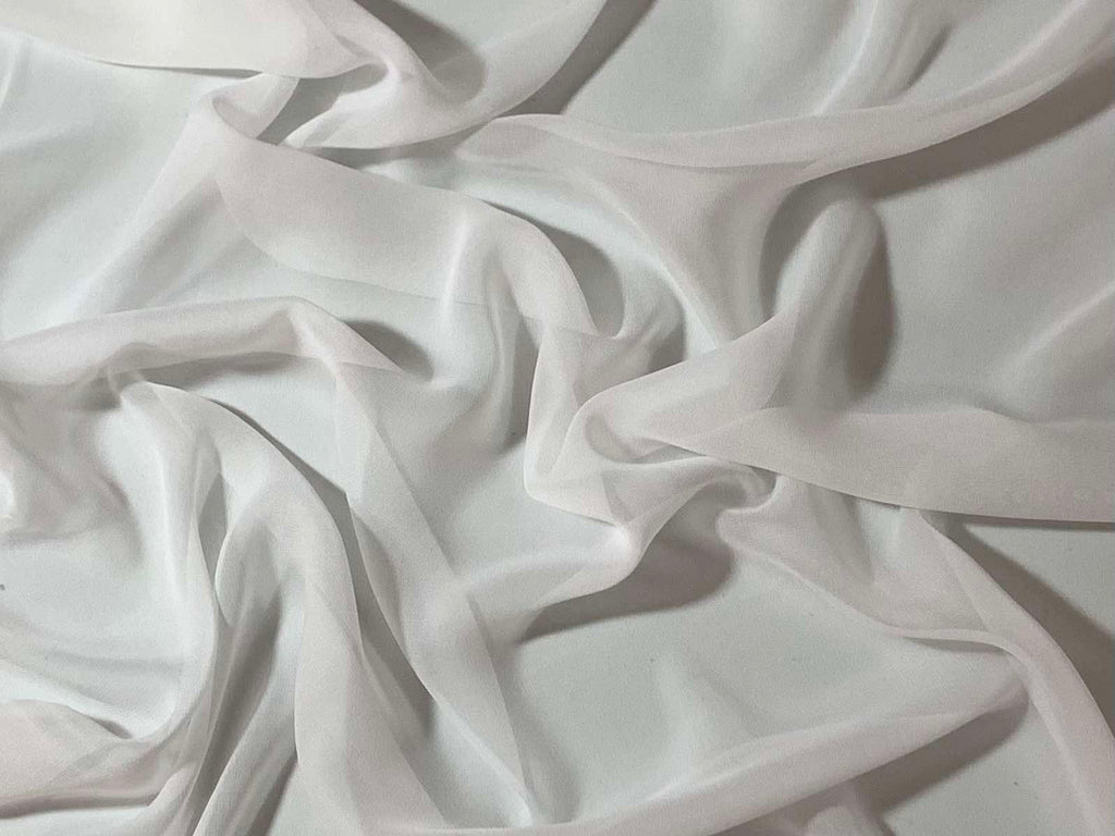 Ivory - 8mm Silk Chiffon Fabric