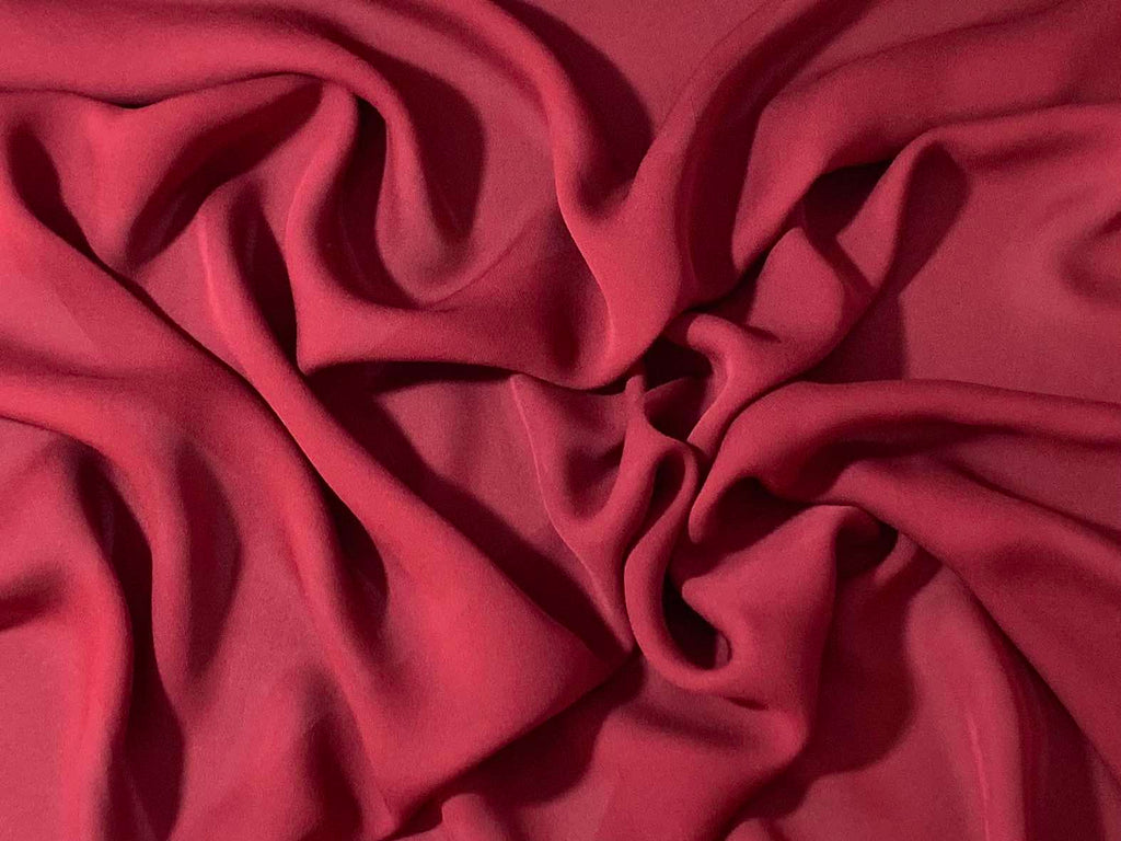 Wine Red - 16mm Silk Georgette Chiffon Fabric