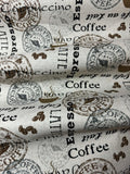 Espresso Coffee Cafe - Richloom Cotton Canvas Fabric