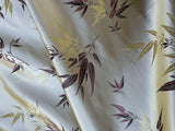 Gold & Brown Bamboo - Faux Silk Brocade Jacquard Fabric