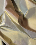 Iridescent Golden Blue Sage - 100% Silk Taffeta Fabric