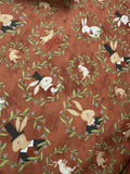 Hop Hop Hooray Bunny Rabbits in Vine Frames Riley Blake Cotton Fabric