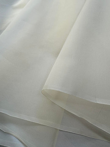 Vanilla Cream - 100% Silk Organza Fabric