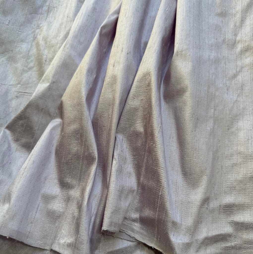 Pale Lavender Purple 100% Silk Dupioni Fabric