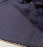 Midnight Plum - Crinkle Silk Chiffon Fabric