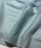 French Blue - Crinkle Silk Chiffon Fabric