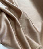 Pale Rose Gold Champagne - Silk/Rayon Satin Fabric