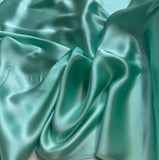 Seafoam Aquamarine - 100% Silk Charmeuse Fabric