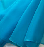 Turquoise Blue - 100% Silk Organza Fabric