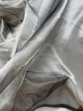 Dark Silver/Pewter Gray Silk & Metal Organza Fabric