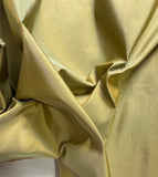 Iridescent Golden Sage - Silk Taffeta Fabric