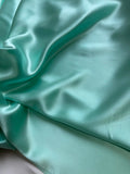 Seafoam Aquamarine - 100% Silk Charmeuse Fabric