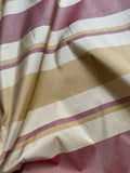 Rust & Gold Stripe - Silk Dupioni Fabric