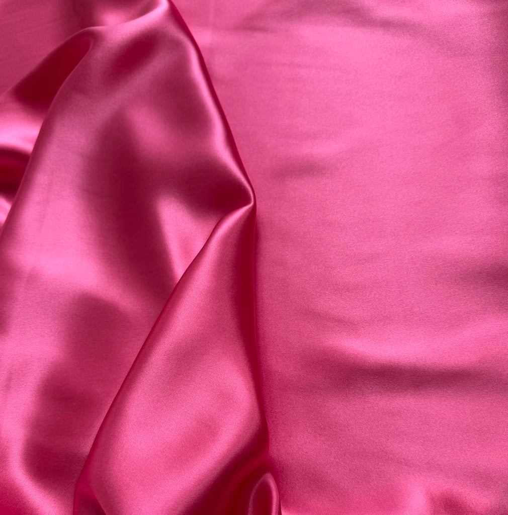 Bubblegum Pink - 100% Silk Charmeuse Fabric