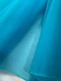 Turquoise Blue - 100% Silk Organza Fabric