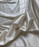 Cream - Stretch Silk Charmeuse Fabric 54" width