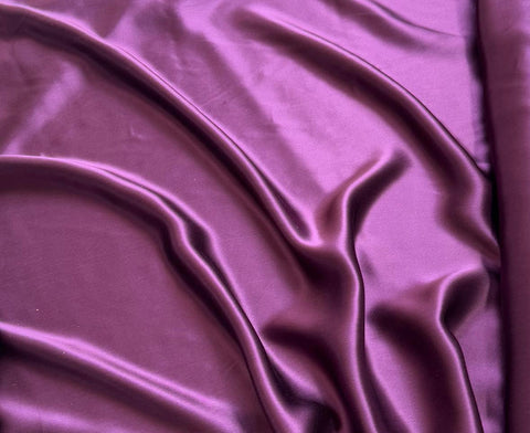 Plum Wine - 100% Silk Charmeuse Fabric