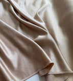 Pale Rose Gold Champagne - Silk/Rayon Satin Fabric