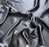 Dark Gray - 100% Silk Charmeuse Fabric