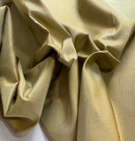 Iridescent Golden Sage - Silk Taffeta Fabric