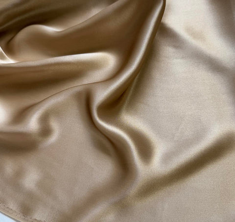 Toasty Brown - 100% Silk Charmeuse Fabric