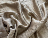 Taupe - 100% Silk Hammered Charmeuse Fabric