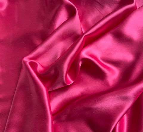 Magenta Pink - 100% Silk Charmeuse Fabric 54" width