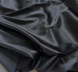 Black STRETCH Silk Charmeuse Fabric