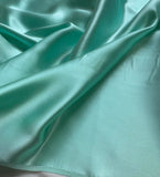 Seafoam Aquamarine - 100% Silk Charmeuse Fabric