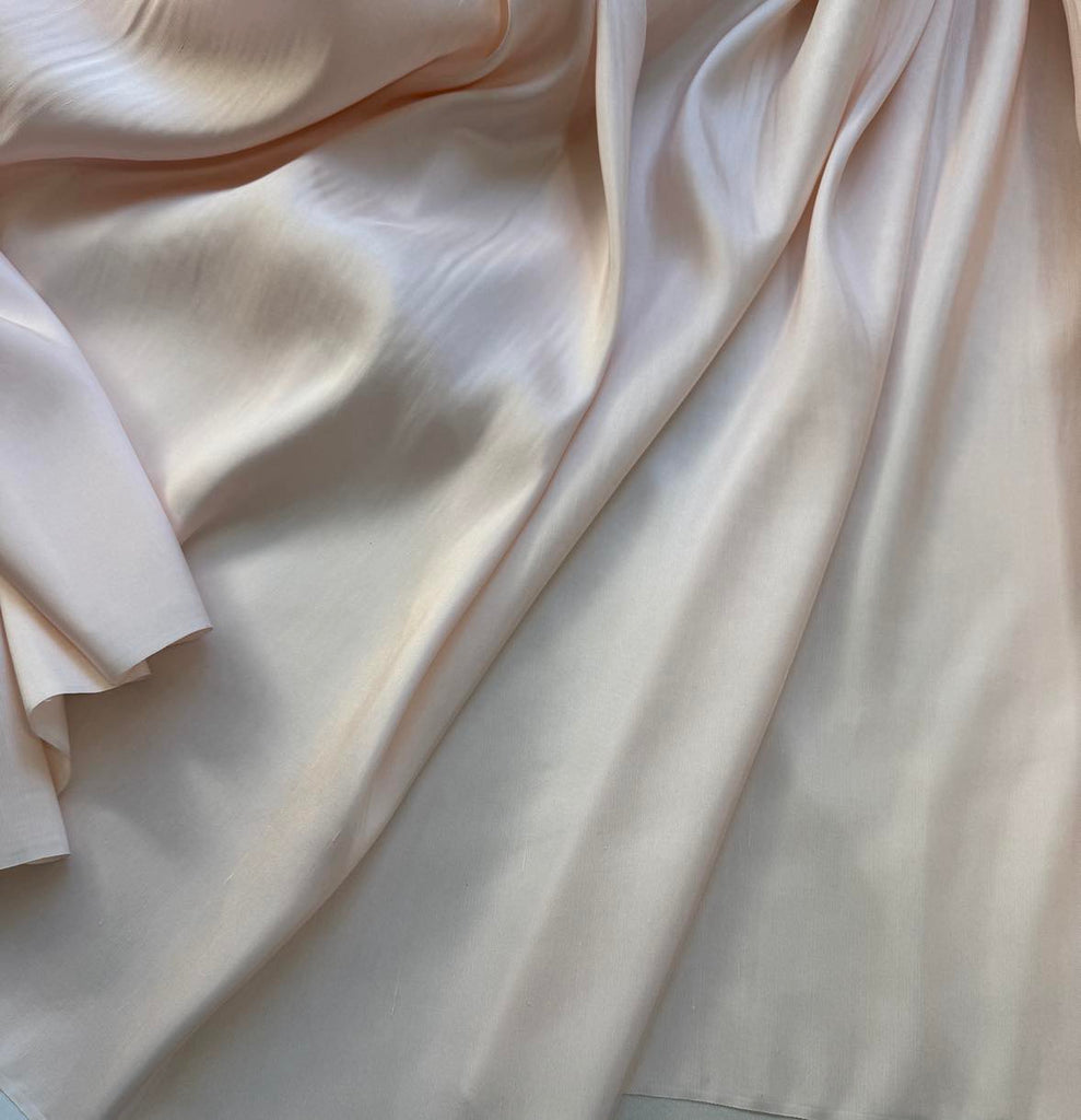 Pastel Blush Pink 100% Silk Dupioni Shantung Fabric