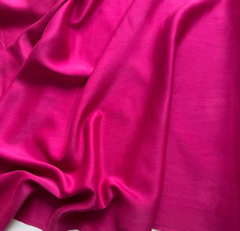 Magenta Pink - 100% 30mm Silk Sandwashed Charmeuse Fabric