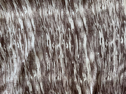 Taupe Woodgrain Print - 100% Silk Charmeuse Fabric