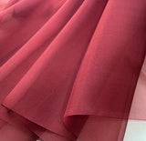 Brick Red - 100% Silk Organza Fabric