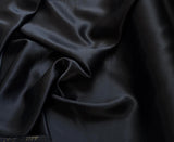 Black - 100% Silk Charmeuse Fabric 54" width