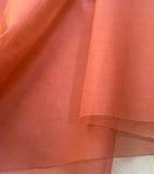 Peach Rose - 100% Silk Organza