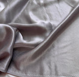 Dusty Lavender Gray - 100% Silk Hammered Charmeuse Fabric