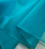 Peacock Turquoise Teal - 100% Silk Organza Fabric