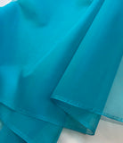 Peacock Turquoise Teal - 100% Silk Organza Fabric