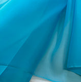 Turquoise Blue - 100% Silk Organza Fabric