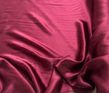 Burgundy Red - 100% Silk Charmeuse Fabric