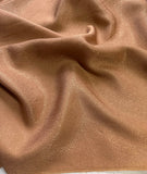 Copper Terra Cotta Crackle - 100% Silk Jacquard Fabric