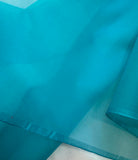 Peacock Turquoise Teal - 100% Silk Organza Fabric