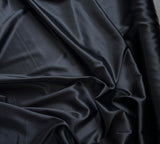 Black STRETCH Silk Charmeuse Fabric